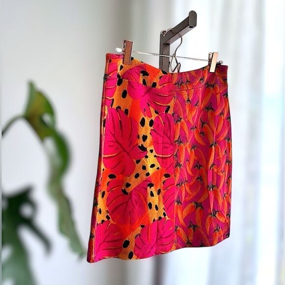 FARM RIO ANTHROPOLOGIE Pepper Fruit Snack Hipster Banana Art Polka Mini Skirt XS - Picture 12 of 15